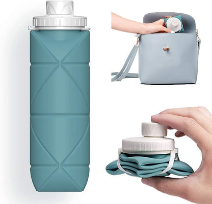 Collapsible Water Bottles [Leakproof Valve BPA Free Silicone Foldable]