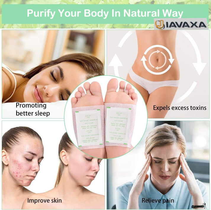 Detox Foot Patches 10 Adhesive Pads Kit Natural