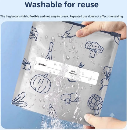FreshLock™ – Reusable Foil Zip Lock Storage Bags (Pack of 20)