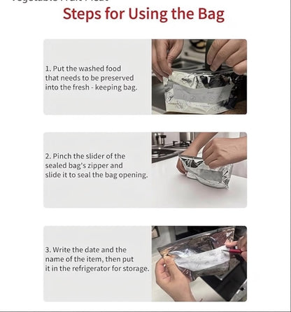 FreshLock™ – Reusable Foil Zip Lock Storage Bags (Pack of 20)