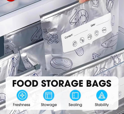 FreshLock™ – Reusable Foil Zip Lock Storage Bags (Pack of 20)