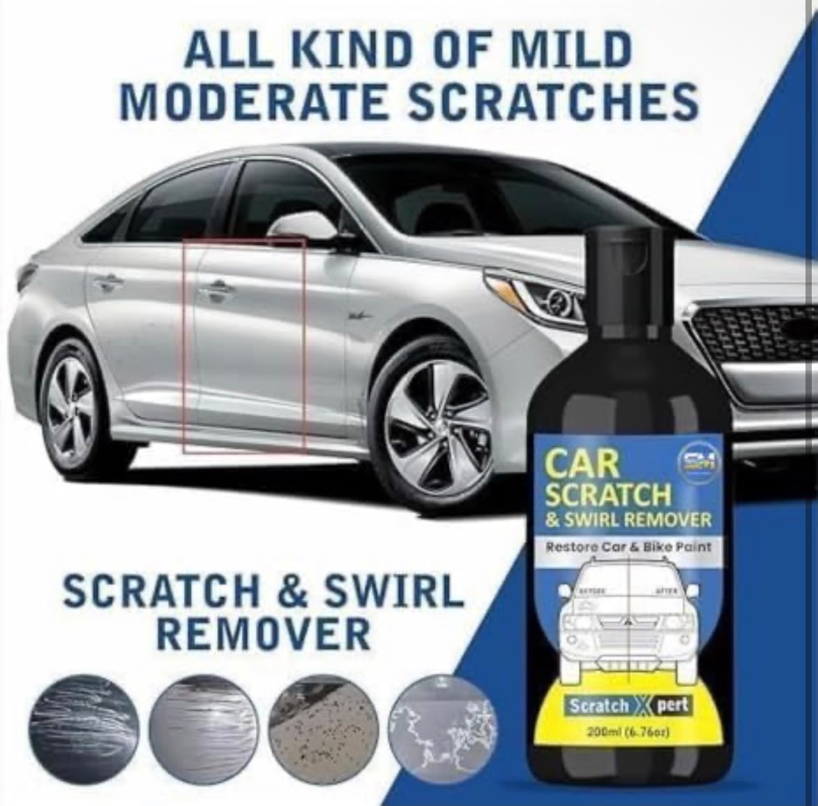Car Scratch & Swirl Remover(Pack of 2)